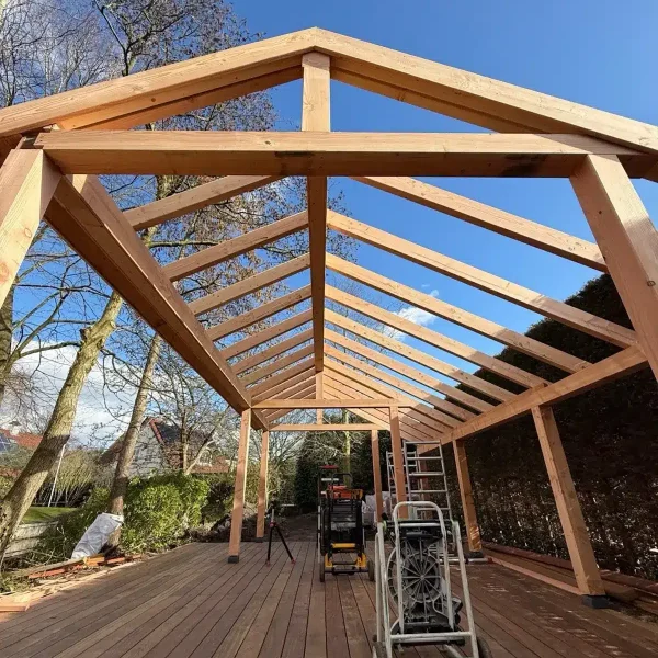 Overkapping-constructie-raamwerk